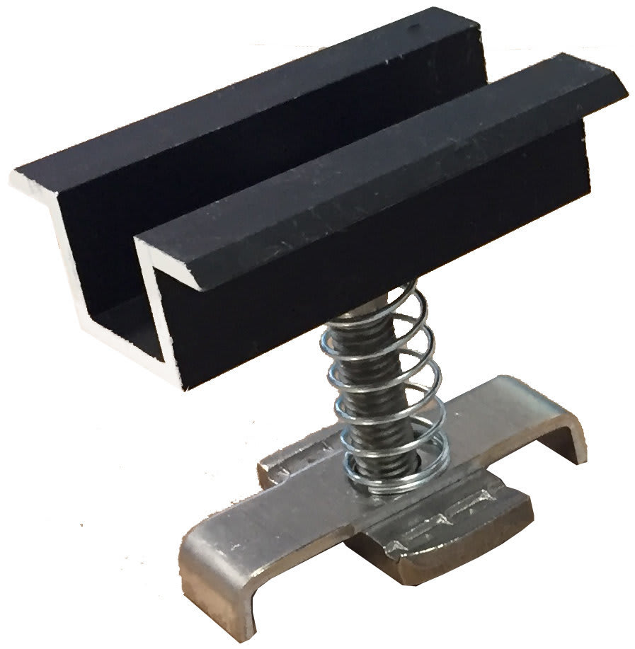 ORBIS - MPC-P40NE Morsetto CENTRALE PREASSEMBLATO fissaggio moduli, colore NERO, spessori moduli ammessi 39mm-43mm