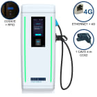 ORBIS - VIARIS LANDER 1CCS80ETHG DC FAST CHARGER 80 kW, 1 uscita: CCS2, Cavo 4m, Ethernet+4G, lettore carte RFID