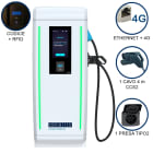 ORBIS - VIARIS LANDER 1CCSBT280ETHG DC FAST CHARGER 80 kW, 1 uscita CCS2, Cavo 4m, presa Tipo2 AC, Ethernet+4G, lettore carte RFID