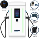 ORBIS - VIARIS LANDER PLUS 2CCSBT2240ETHG DC FAST CHARGER 240 kW, 2 uscite CCS2, presa Tipo2 AC, Cavo 4m, Ethernet+4G, lettore carte RFID