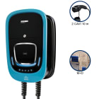 ORBIS - VIARIS COMBI+ CC10T2P74ETH MONOFASE 7.4 kW + 7.4 kW 32A, 2 CAVI e CONNETTORE TIPO 2 lunghezza 10m, Protezione Magnetotermica/Differenziale, Ethernet, lettore carte RFID