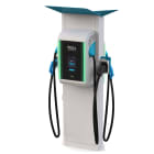 ORBIS - COMON 12S GRAVITY Sostegno BIFACCIALE per le stazioni di ricarica VIARIS GRAVITY con 1 o 2 uscite CCS+CHAdeMO, colore BIANCO, altezza 2123mm