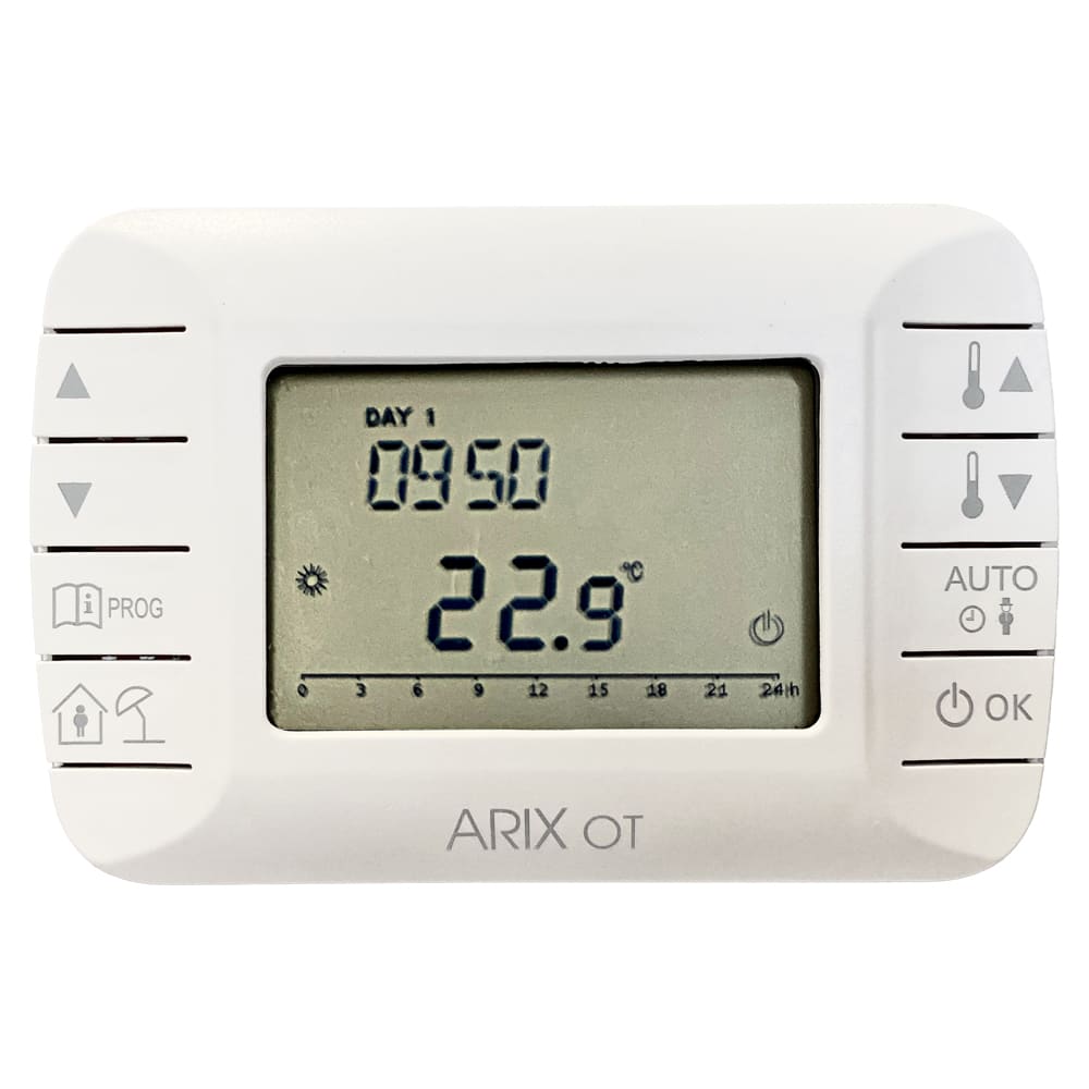 ORBIS - ARIX OT Cronotermostato digitale da parete Open Therm SP, programmazione settimanale