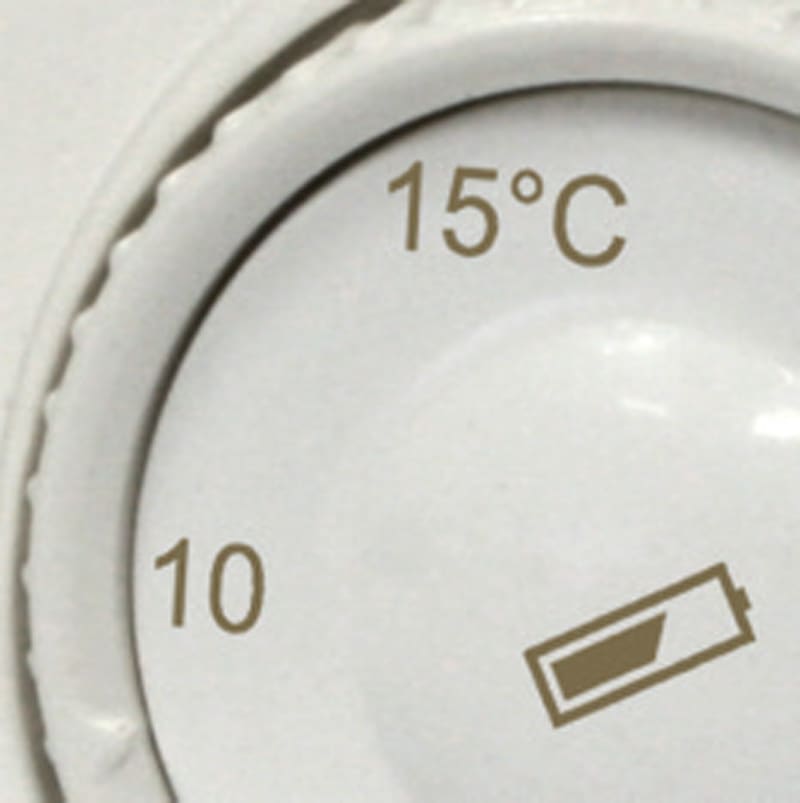 ORBIS - TEK BIANCO Termostati elettronici da incasso, selettore ON/OFF, modalità notturna, 2 batterie 1.5V