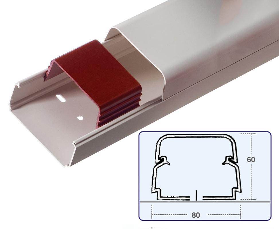 ORBIS - CBM608 Canalina 80 x 60 mm, lunghezza 2 m