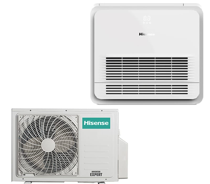 ORBIS - AKT52UR4 Unità interna a CONSOLE e unità esterna,potenza 4,85 kW - 18000 BTU/h,comando remoto,GAS R32,linea COMMERCIALE CONSOLE,HISENSE