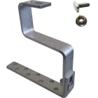ORBIS - SSR-DCS  Staffa in ACCIAIO AISI 304 con bulloneria per fissaggio su profilo, per tegole DOPPIO COPPO, spessore 5mm