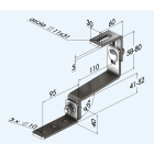 ORBIS - SS-UX Staffa semplice regolabile in ACCIAIO INOX AISI 304, 2 regolazioni, spessore 5mm