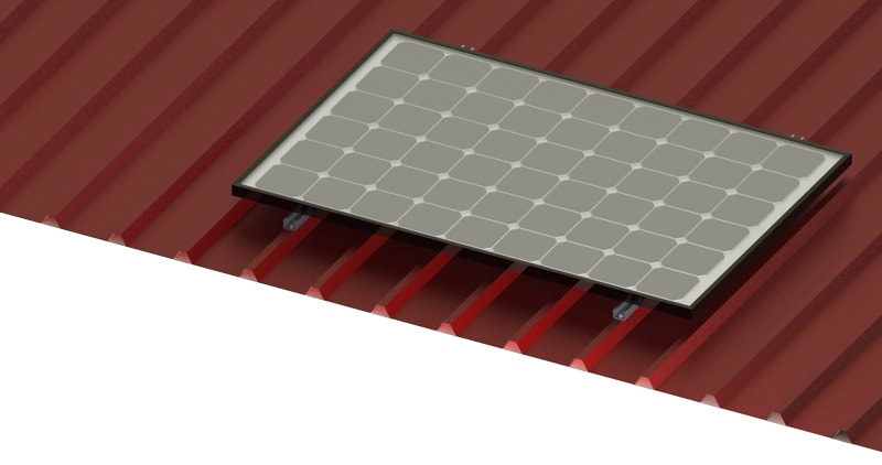 ORBIS - ST EASY SMALL 12 AL/AC Profilo in ALLUMINIO per fissaggio su grecato in alluminio e acciaio, compreso di viti ed EPDM, lunghezza 12cm