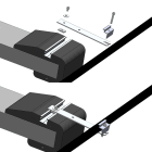 ORBIS - SUPINT KIT coppia staffe intermedie alluminio per pannelli BIG SIZE, completo di bulloni, rondelle e dado a farfalla per l’ancoraggio alla zavorra