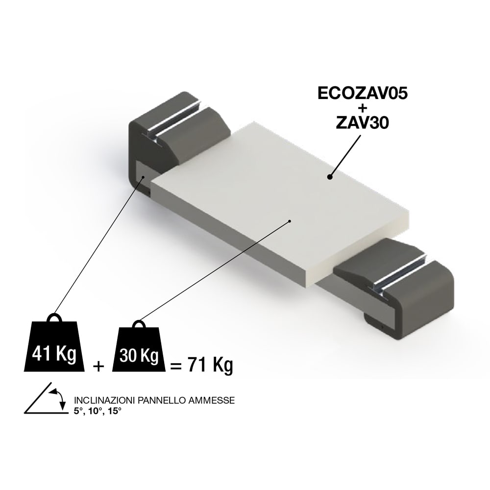 ORBIS - ZAV-30 Zavorra in calcestruzzo, peso 30kg dimensioni 600x400x60mm