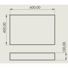ORBIS - ZAV50 Zavorra in calcestruzzo, peso 50kg dimensioni 600x400x100mm