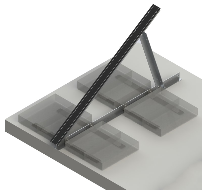 ORBIS - PZAV315 Kit 2 staffe supporto zavorre per triangoli comprese di viteria, lunghezza 315mm
