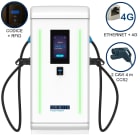 ORBIS - VIARIS LANDER PLUS 2CCS120ETHG DC FAST CHARGER 120 kW, 2 uscite CCS2, Cavo 4m, Ethernet+4G, lettore carte RFID