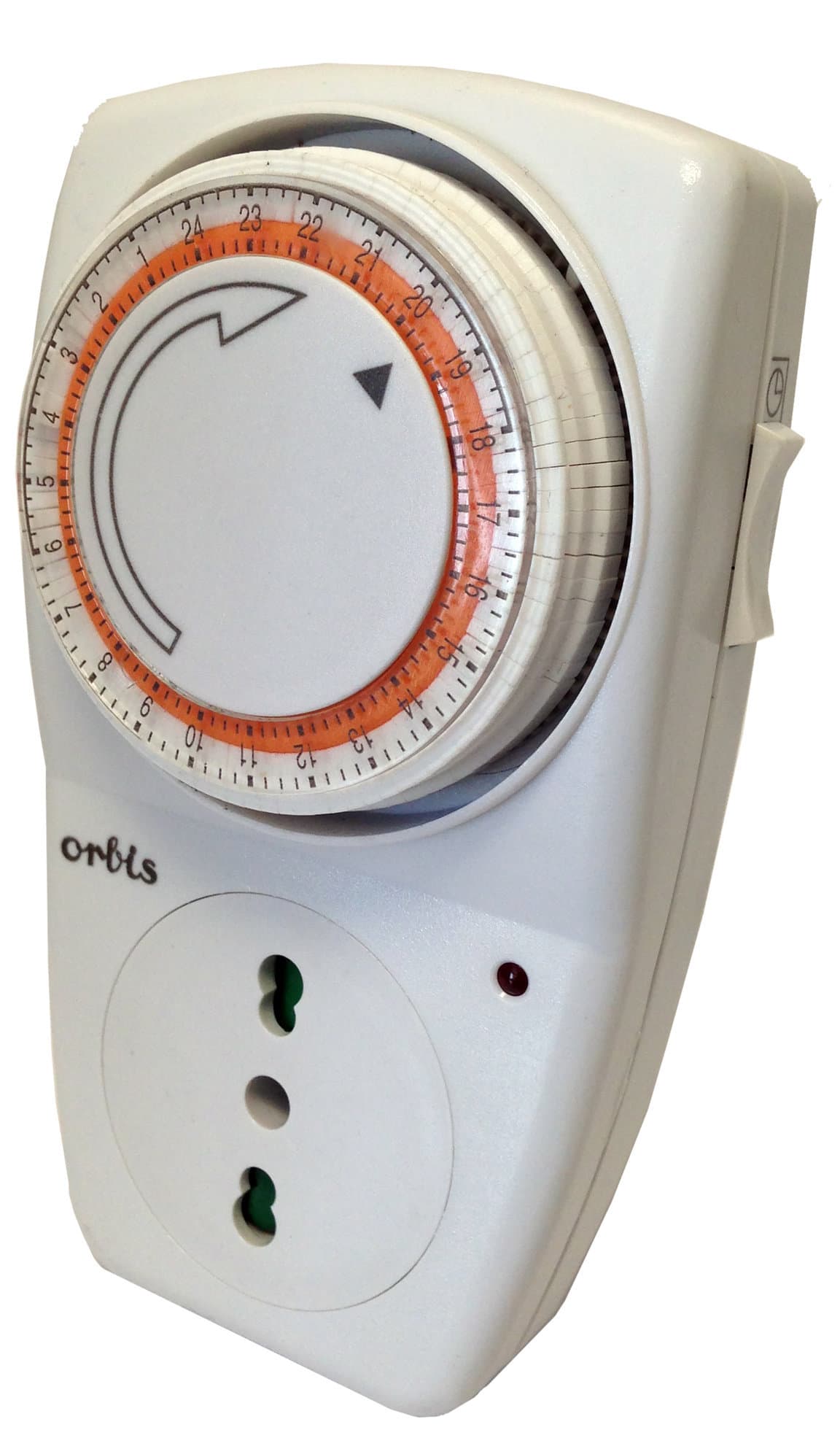 ORBIS - ISI D Interruttore orario a spina, giornaliero, spina 16A, presa Bipasso, 230V