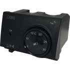 ORBIS - TEK SW ANTRACITE Termostati elettronici da incasso, selettore riscaldamento/condizionamento, modalità notturna, 2 batterie 1.5V
