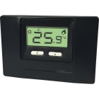 ORBIS - NEO ML + ANTRACITE Termostati digitali da parete, funzionamento riscaldamento/condizionamento, due livelli impostabili, Alim. 2 batterie 1.5V