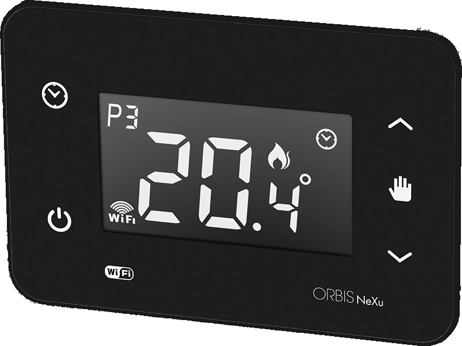 ORBIS - NEXU IN WiFi NERO Cronotermostato digitale da incasso comunicazione WiFi, programmazione settimanale, alim. 230V