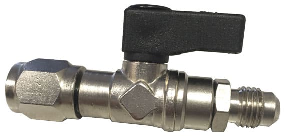 ORBIS - RBCR407 Raccordo bombola con rubinetto per R32 attacco F 1/2" ACME SX - M1/4"
