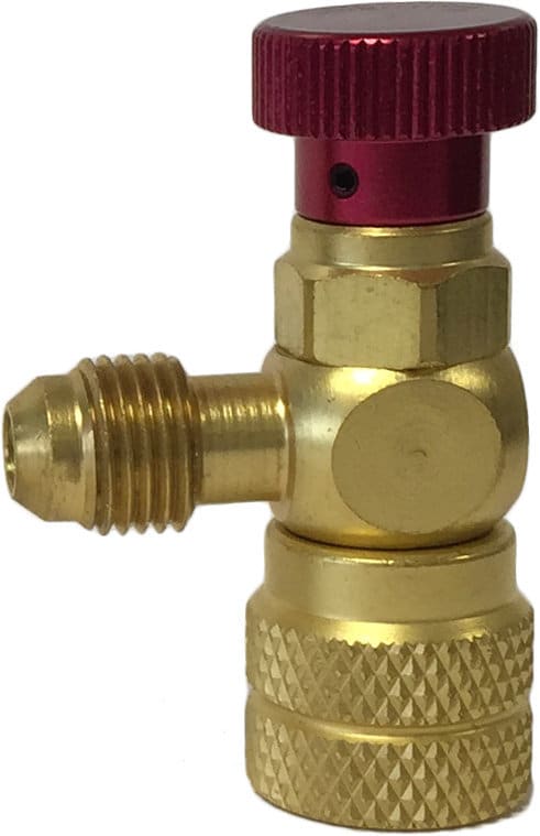 ORBIS - VAR516 Raccordo con rubinetto premi-valvola per R410 attacco F 5/16" SAE - M5/16" SAE