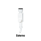 ORBIS - SIFE 5 / 20, Versione da esterno in polipropilene bianco con asole di fissaggio parete,finestra d'ispezione, ingresso ø 20mm e uscita ø 16 mm