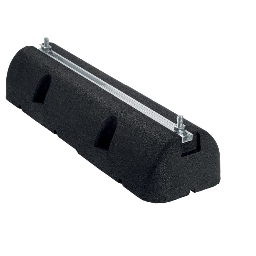 ORBIS - SPGME 400/95 supporto a pavimento in gomma lunghezza 400 mm, sezione 160x95 mm, Viti di fissaggio M 10 x 30 con testa esagonale, portata MAX 250 Kg/pz
