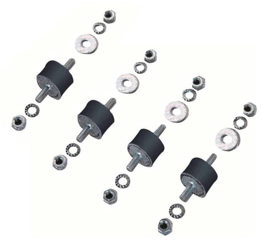 ORBIS - AVP 3020 kit di 4 supporti antivibranti, passante, altezza 20mm, portata per KIT 70 kg