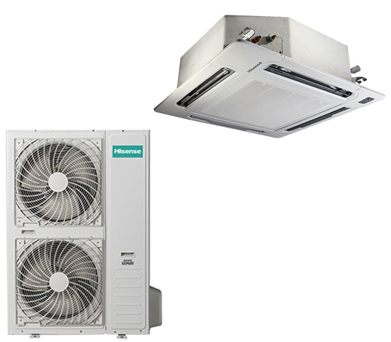 ORBIS - AUC175UR4RKC8/AUW175U6RW8 Unità interna a CASSETTA e unità esterna,potenza 17.2 kW, con comando remoto,GAS R32,linea COMMERCIALE CASSETTA,HISENSE