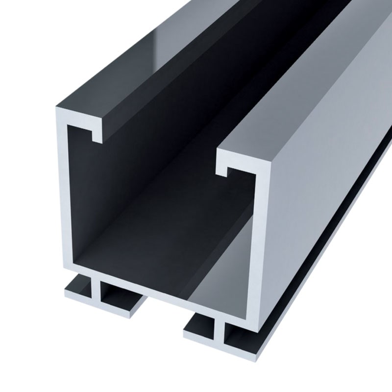 ORBIS - EASY + Profilo in ALLUMINIO per sostegno moduli fotovoltaici, con guida, lunghezza 3.4m