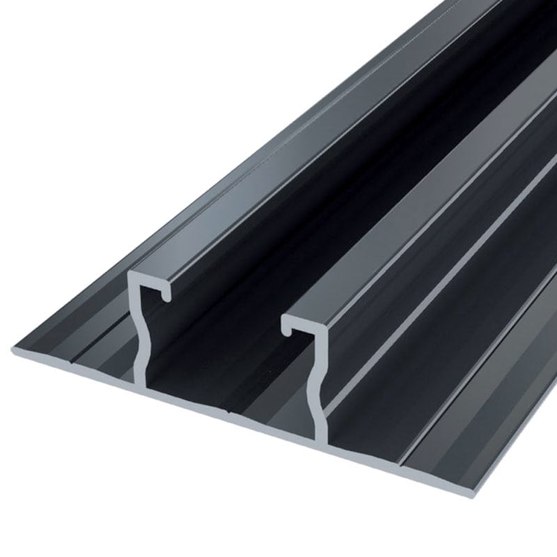 ORBIS - EASY WING Profilo in ALLUMINIO per sostegno moduli fotovoltaici, con ali laterali per fissaggio su grecata, lunghezza 3.4m