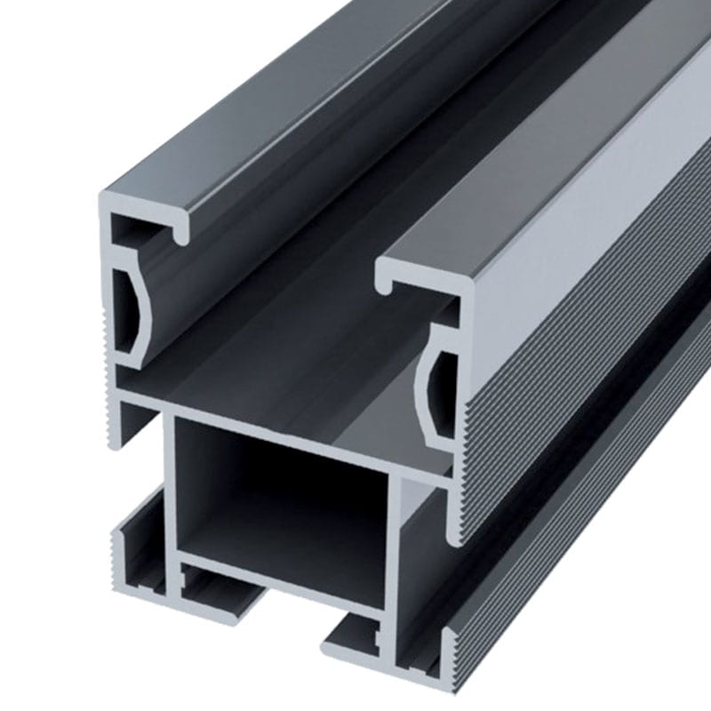 ORBIS - HEAVY MAX Profilo in ALLUMINIO per sostegno moduli fotovoltaici, con 3 guide, lunghezza 3.4m