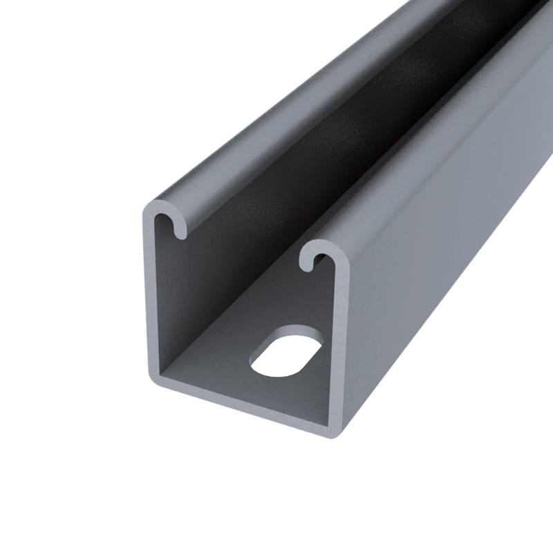 ORBIS - IRON Profilo in ACCIAO ZINCATO per sostegno moduli fotovoltaici, con asole 20mmx11mm, lunghezza 3.5m, spessore 2.5mm