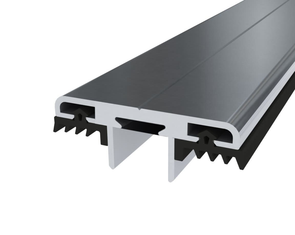 ORBIS - EASY CLAMP CP Profilo di COPERTURA in ALLUMINIO per fissaggio su pensilina, con guarnizioni per impermeabilizzazione, lunghezza 5.1m