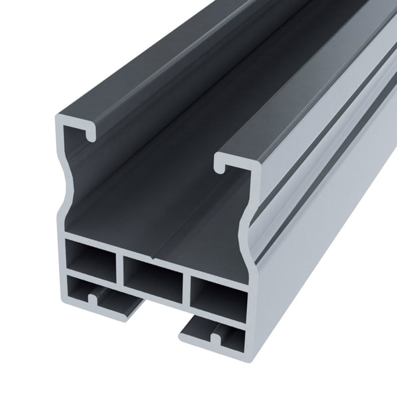 ORBIS - EASY TECH 420  Profilo in ALLUMINIO per sostegno moduli Fotovoltaici, con guida, lunghezza 4.2m