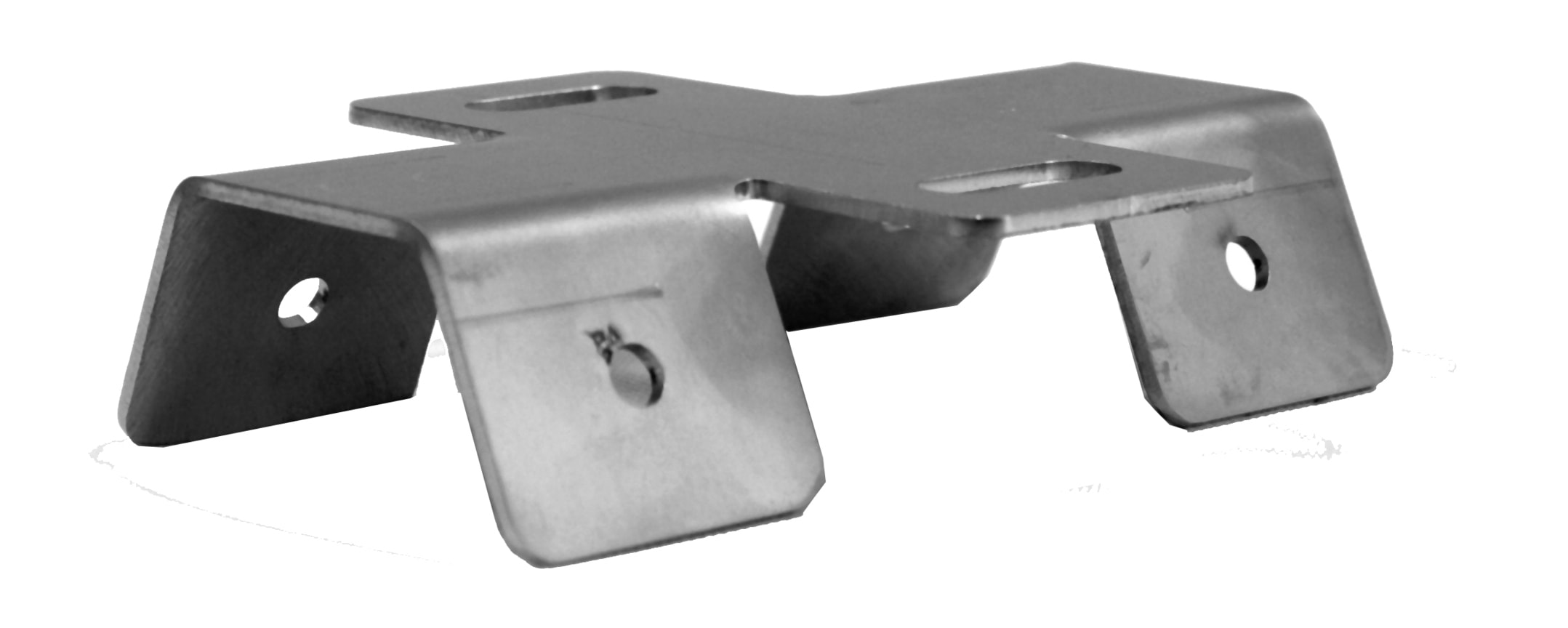 ORBIS - STS-P  Staffa in ACCIAIO INOX per coperture in lamiera GRECATA,larghezza 120mm, massima dimensione greca: 38mm