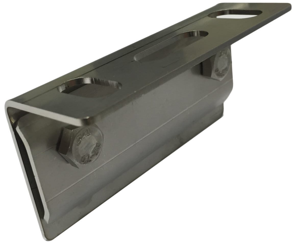 ORBIS - SLG Staffa in ACCIAIO INOX per coperture in lamiera AGGRAFFATA, larghezza 100mm