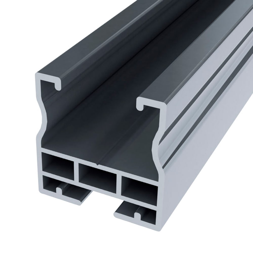 ORBIS - EASY TECH 340  Profilo in ALLUMINIO per sostegno moduli Fotovoltaici, con guida, lunghezza 3.4m