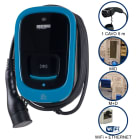 ORBIS - VIARIS UNI+ CT2PE74ETH MONOFASE 7.4 kW 32A, 1 CAVO e CONNETTORE TIPO 2 lunghezza 5m, lettore carte RFID, WiFi + Ethernet