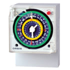 ORBIS - CRONO QRDD Interruttore Orario Elettromeccanico da parete, retroquadro e barra DIN,doppia giornaliera,riserva 100 ore, 12V OB050872