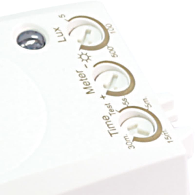 ORBIS - ECOMAT 2N MINI Rivelatore di movimento da incasso, rilevamento: angolo 360°, diametro 10m ad altezza 2.5m, modalità STAND-BY e ON permanente, 230V OB1350122N