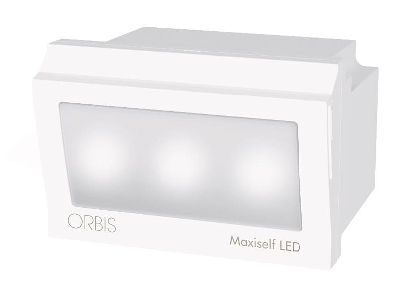 ORBIS - MAXISELF LED Lampada di emergenza da incasso ESTRAIBILE, con frontalini BIANCO e ANTRACITE intercambiabili, 3 moduli DIN, 230V