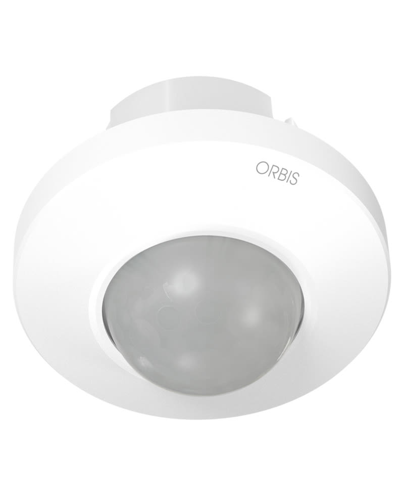 ORBIS - COMBIMAT KNX Rivelatore di movimento KNX da incasso, rilevamento: angolo 360°, diametro 24m ad altezza 2.5m, 21-30V DC OB137850