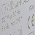 ORBIS - MINICARG USB Alimentatore USB da incasso, 5VDC - 2.1A Max, con forntalini BIANCO, ANTRACITE e ALLUMINIO intercambiabili, 1 modulo DIN, 230V