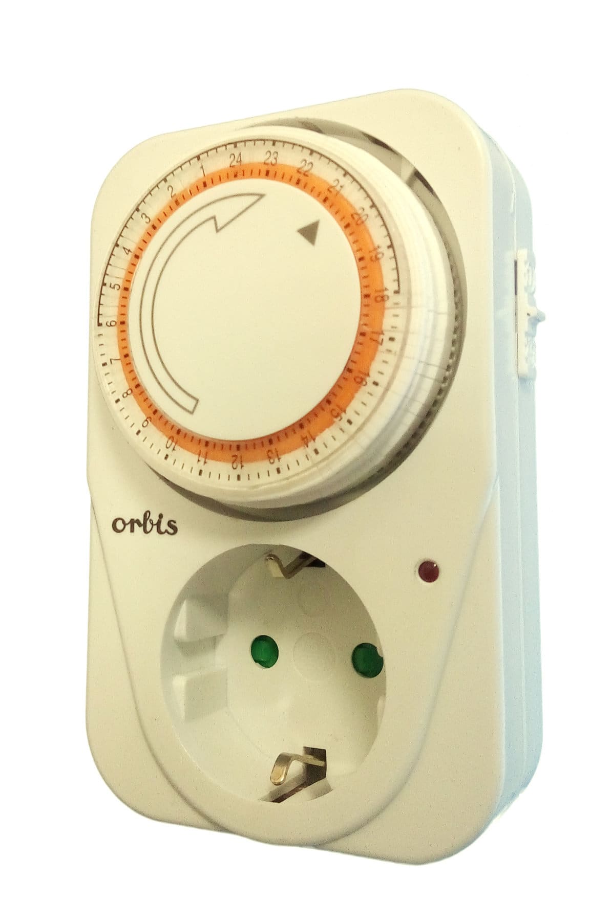 ORBIS - ISI D SK Interruttore orario a spina,giornaliero, spina Schuko, presa Schuko, 230V