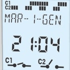 ORBIS - DATA LOG 2 Interruttore orario digitale 2 moduli DIN, giornaliero/settimanale, 2 contatti, 230V
