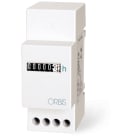 ORBIS - CONTA MODULAR Contaore, 2 moduli DIN, montaggio su barra DIN, numeratore elettromeccanico non azzerabile, IP25, 230V AC