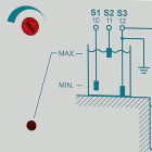 ORBIS - EBR-2 relè controllo acqua, 4 moduli DIN, 2 contatti, 230V - 380V OB230230