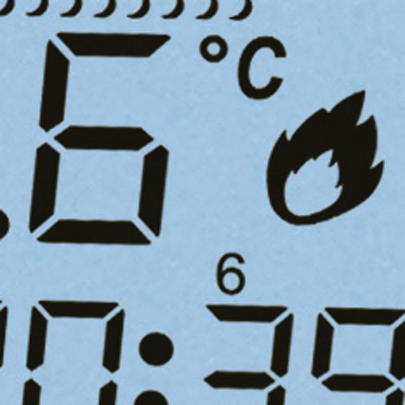 ORBIS - MIRUS BIANCO Cronotermostato digitale a batteria, da parete, programmazione giornaliera/settimanale OB324700