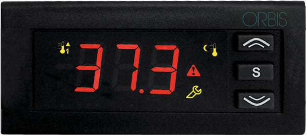ORBIS - SCL270L-AM010ZP TERMOREGOLATORE DIGITALE da RETROQUADRO 32x74, IN: multisonda, OUT: 1 relè,regolazione ON-OFF o PID, 12-24 V AC/DC OB531003