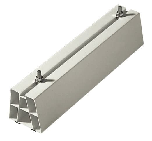 ORBIS - SPE 450/2P Base di supporto a pavimento lunghezza 450 mm, sezione 100x100 mm, compl. di viti e vibroflex adesivo, RAL1013, portata MAX 400 Kg